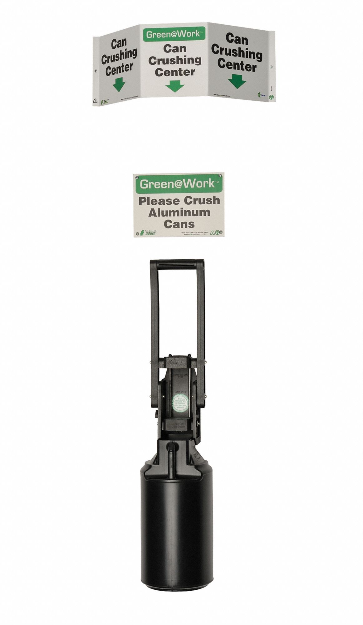 Zing Can Crusher Kit With Sign 7008