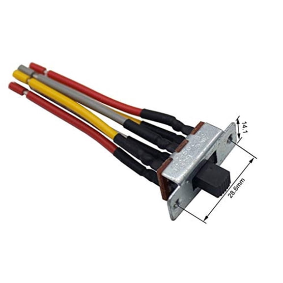 Zing Ear Canal Ceiling Fan Reverse Direction Panel Mount Vertical Wiring Slide Switch 6 Pin DPDT ON ON 3A 250VAC 6A 125VAC ZE-209-22 SL13B Well Tec (1)