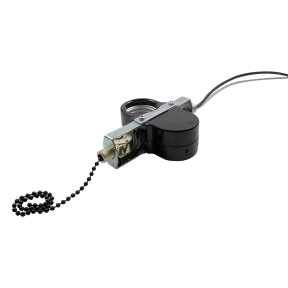 Zing Ear ZE-310D Socket with ZE-109M Pull Chain Switch Replace for Ceiling Fan Lamp Light E-27 Multi Lampholder Socket Ceiling Fan Switch (Black Nickel)