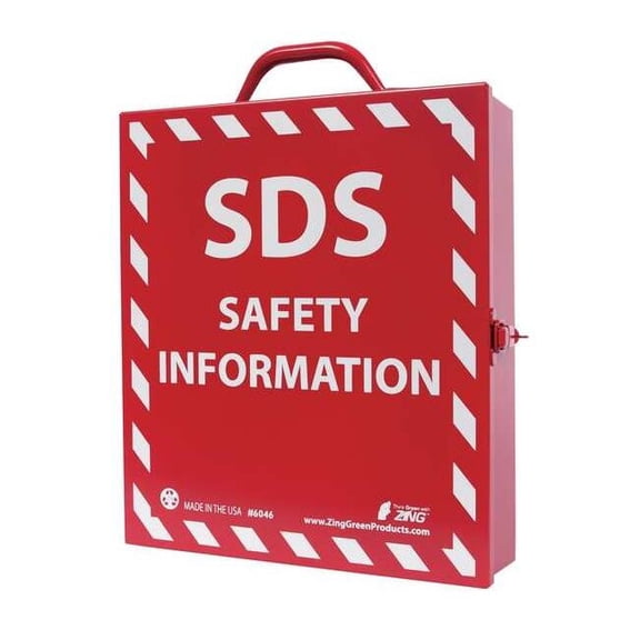 Zing GHS-SDS Procedure Station,Metal Cabinet 6046