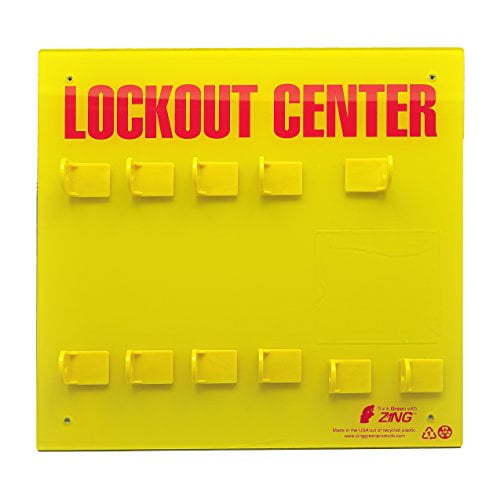 Zing Green Products 7114E RecycLockout Lockout Station, 8 Padlock, Unstocked