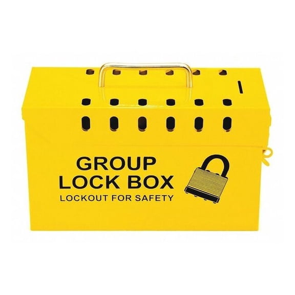 Zing Group Lockout Box,Yellow,10 in. W 7299Y-UN