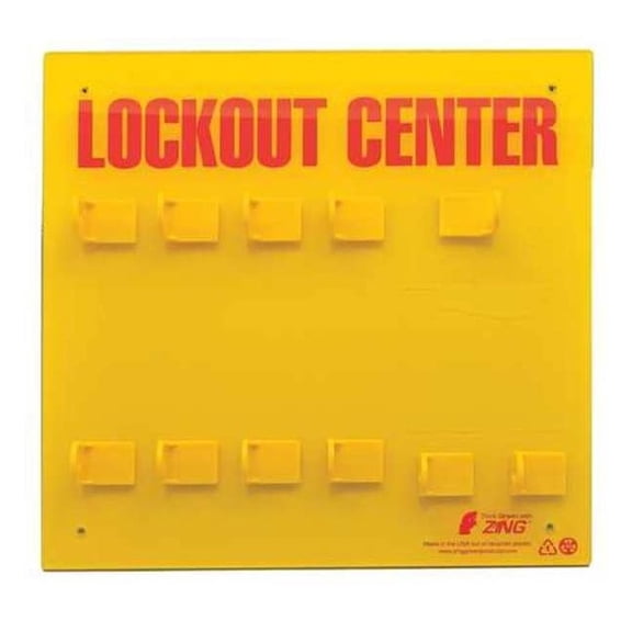 Zing Lockout Board,Unfilled,15 In H 7114E