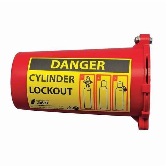 Gas Valve Lockout, Red, Polyethylene, 3 Max. No. of Padlocks, 9/16 in Max. Shackle Dia. 7101