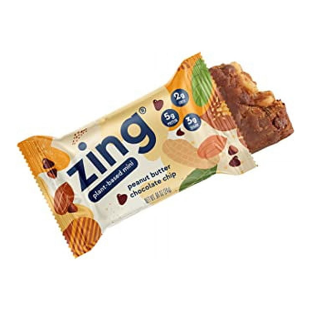 Zing Plant Based Protein Bar Minis Peanut Butter Chocolate Chip, 18