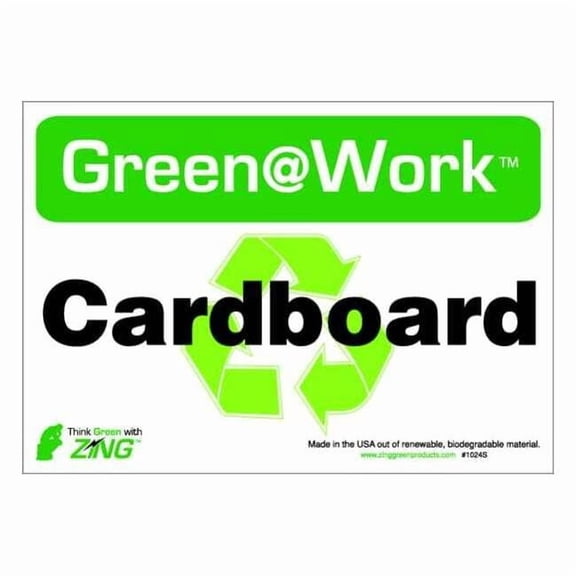 Zing Recycling Adhesive Sign,7x10in,PK5 1024S