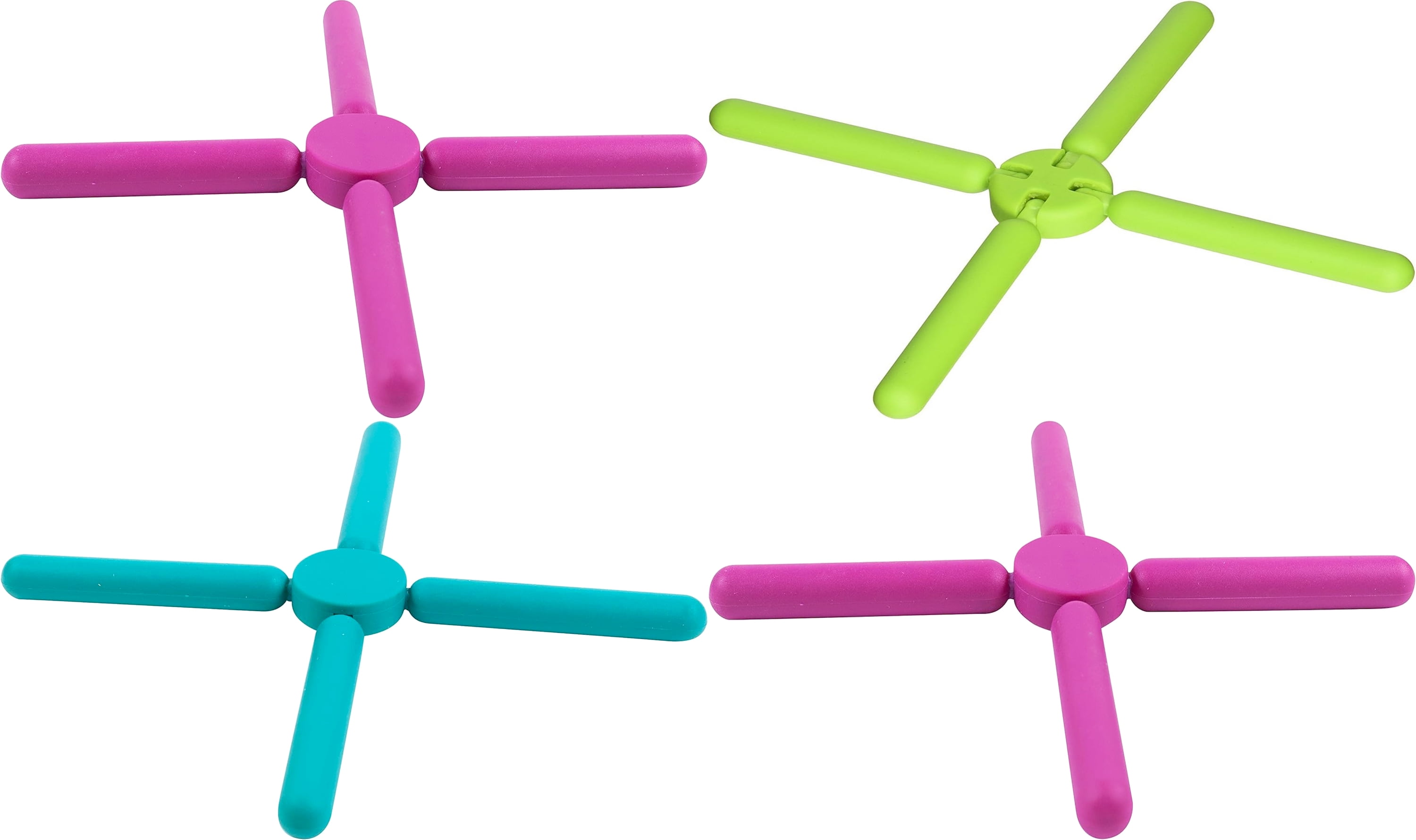 Zing! Silicone Foldable Trivet, Sold as 4-piece set, Color May Vary ...