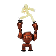 Zing StikBot & Mega Monster Pack   Butter Yellow StikBot + Bronze Gigantus Figure, Creative Toy for Kids Age 4+ Bronze + Butter Yellow