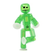 Zing StikBot Single Pack - Includes 1 StikBot - Collectible Action Figures and Accessories, Stop Motion Animation, Ages 4 and Up Clear Light Green Sparkle
