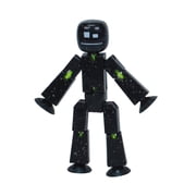 Zing StikBot Single Pack - Includes 1 StikBot - Collectible Action Figures and Accessories, Stop Motion Animation, Ages 4 and Up Solid Black Sparkle