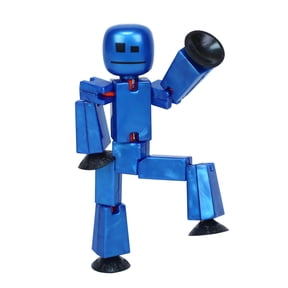 Zing StikBot Single Pack - Includes 1 StikBot - Collectible Action Figures and Accessories, Stop Motion Animation, Ages 4 and Up (Metal Blue)