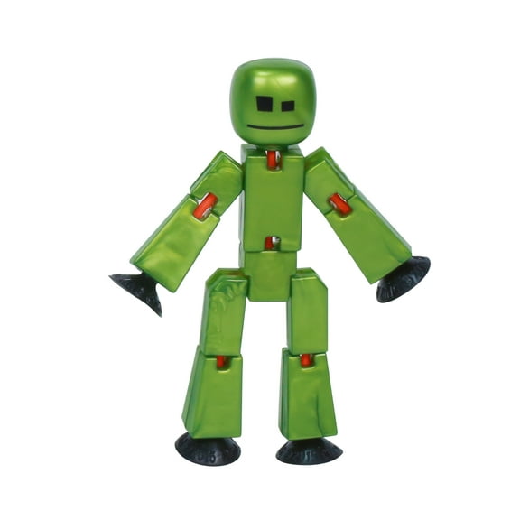 Zing StikBot Single Pack - Includes 1 StikBot - Collectible Action Figures and Accessories, Stop Motion Animation, Ages 4 and Up (Metal Olive)