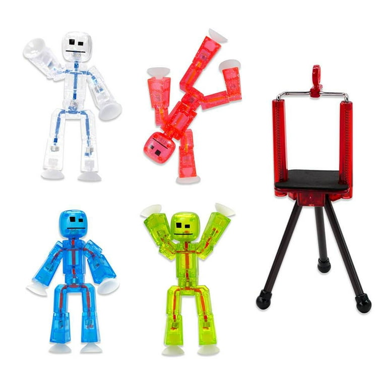 Zing Stikbot - 4 Clear Pack with Tripod