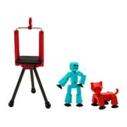 Zing Stikbot Studio Animation Stop Motion Kit with Posable Figures and Green Screen