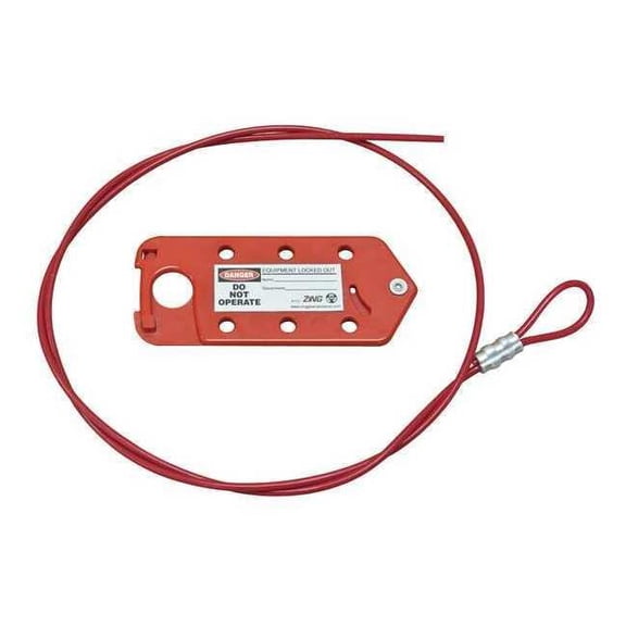 Zing Tab-Cinching Cable Lockout,10 ft. L 7133