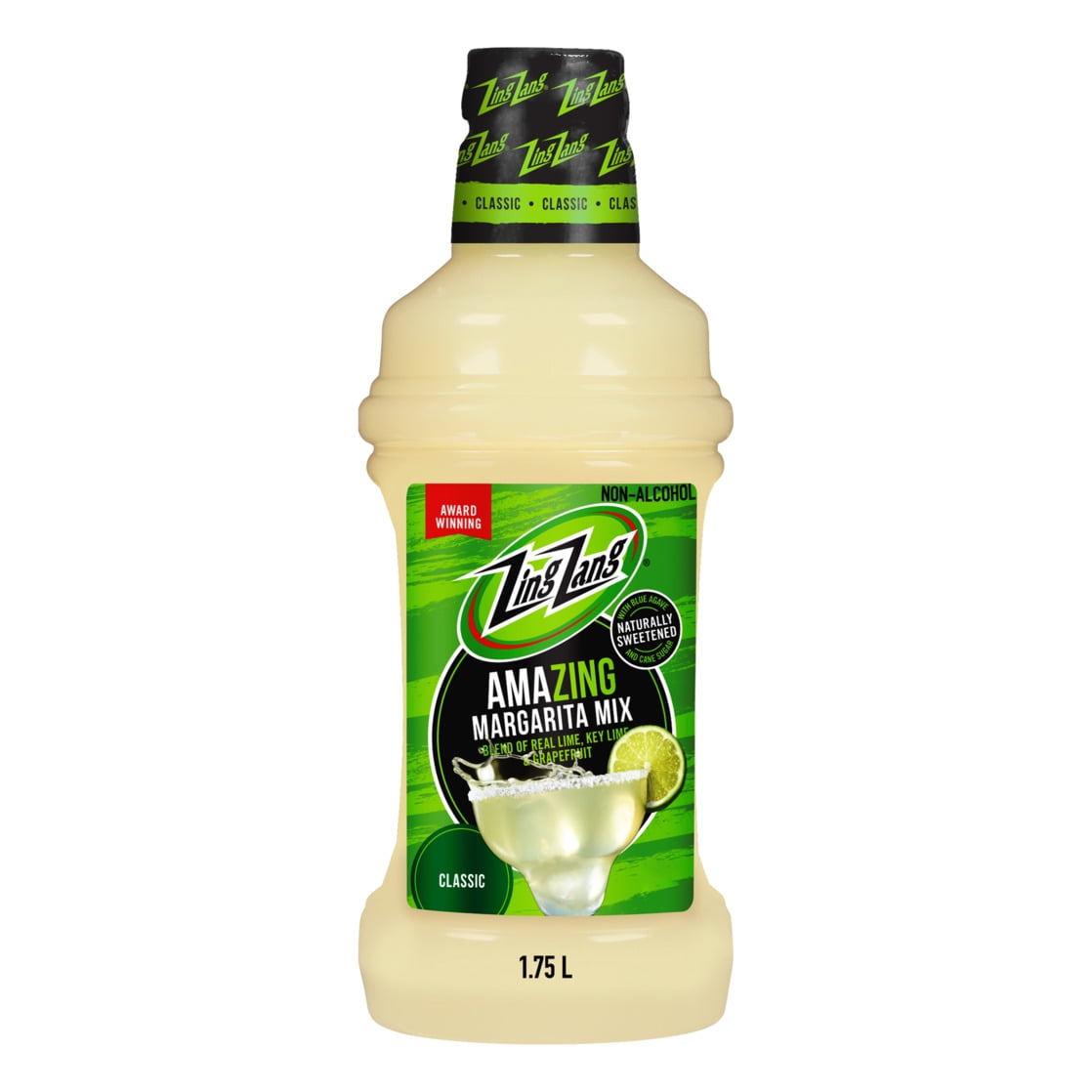 Zing Zang Amazing Classic Margarita Mix, Non-Alcoholic Cocktail Mixer, 1.75L Bottle