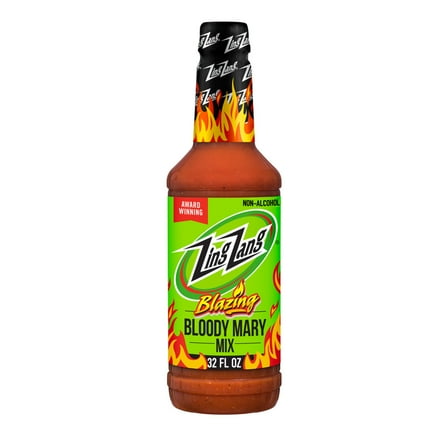 Zing Zang Blazing Bloody Mary Mix, Non-Alcoholic Cocktail Mixer, 32 Fl Oz Bottle