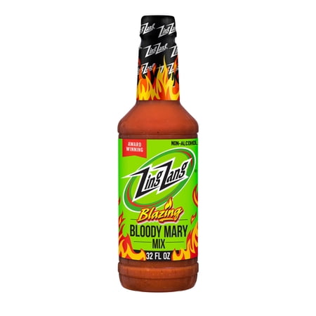Zing Zang Blazing Bloody Mary Mix, Non-Alcoholic Cocktail Mixer, 32 Fl Oz Bottle