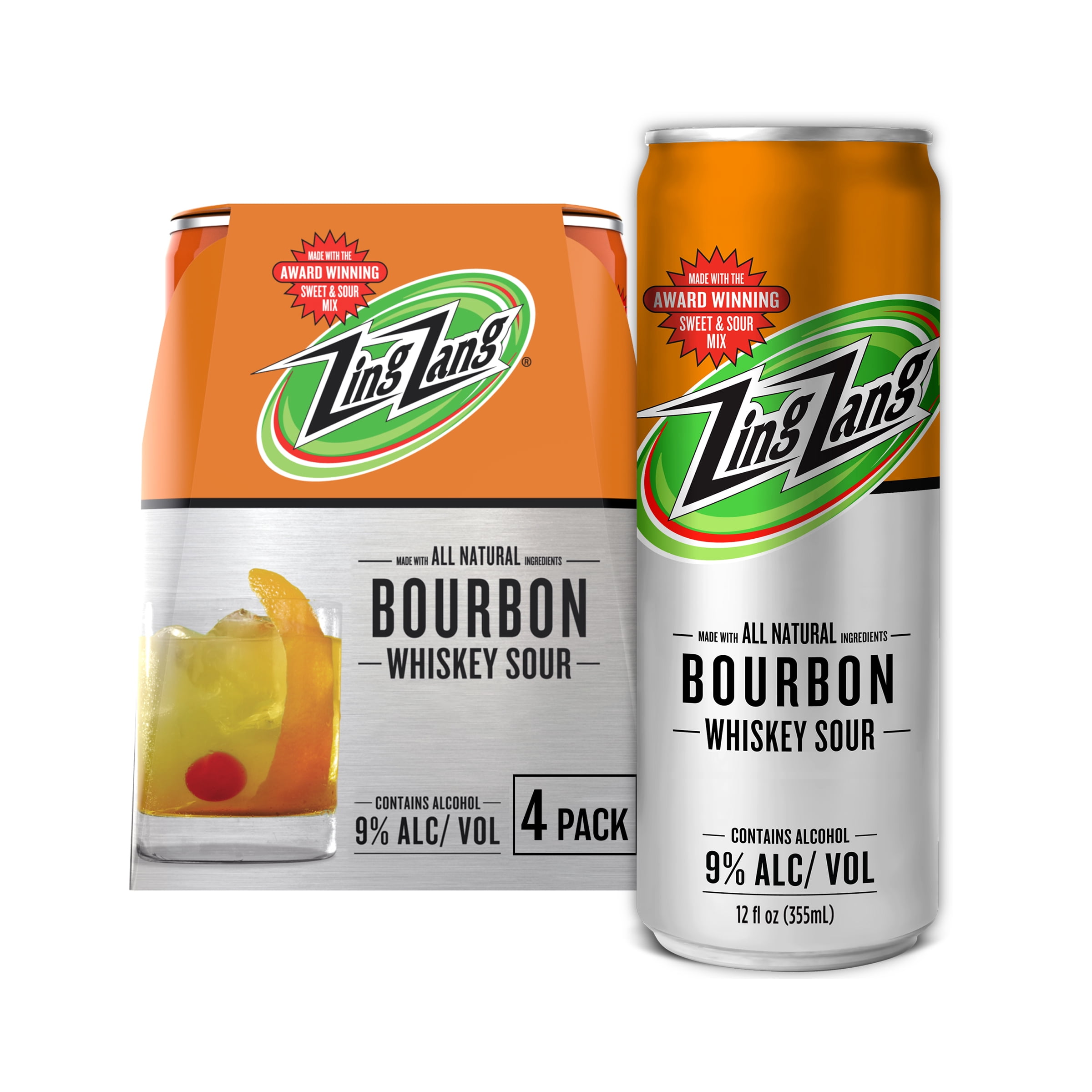 Zing Zang Bourbon Sour Rtd 4pk