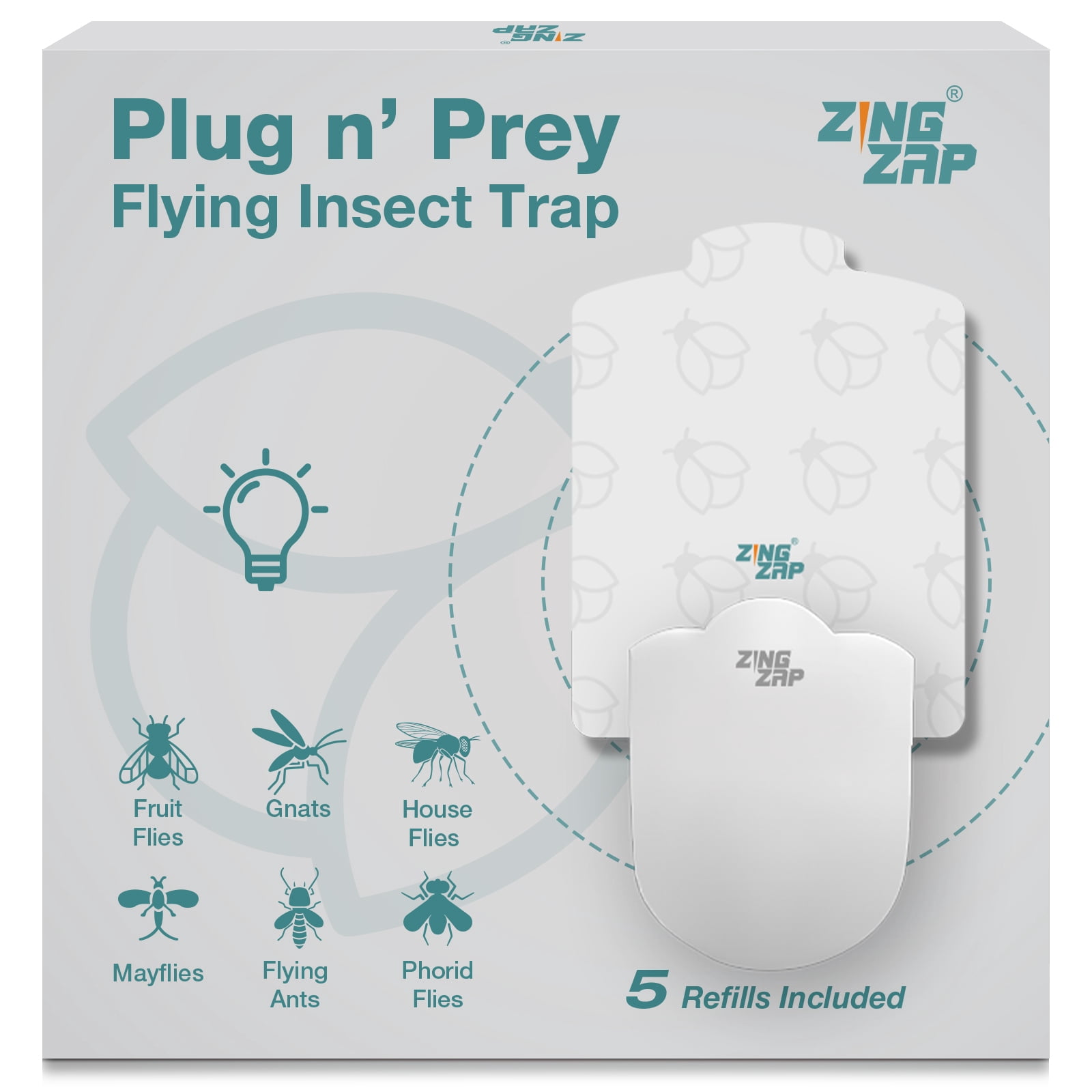 ZingZap Insect Trap, UV Light Fly Catcher, Adhesive Boards Control ...