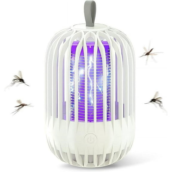 ZingZap Portable Dual-Function Mosquito Zapper & Lamp, Dual Lighting Modes LED & UV, Electric Zapper Kills Bugs on Contact, USB Rechargeable, Upgraded Capacity