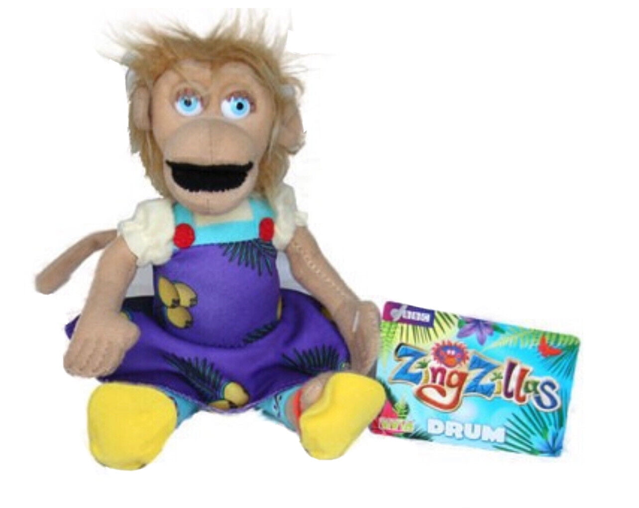 ZingZillas Drum 8 Soft Toy Plush Doll 2009 Rare NEW Walmart zingzillas-drum-8-soft-toy-plush-doll-2009-rare-new-walmart