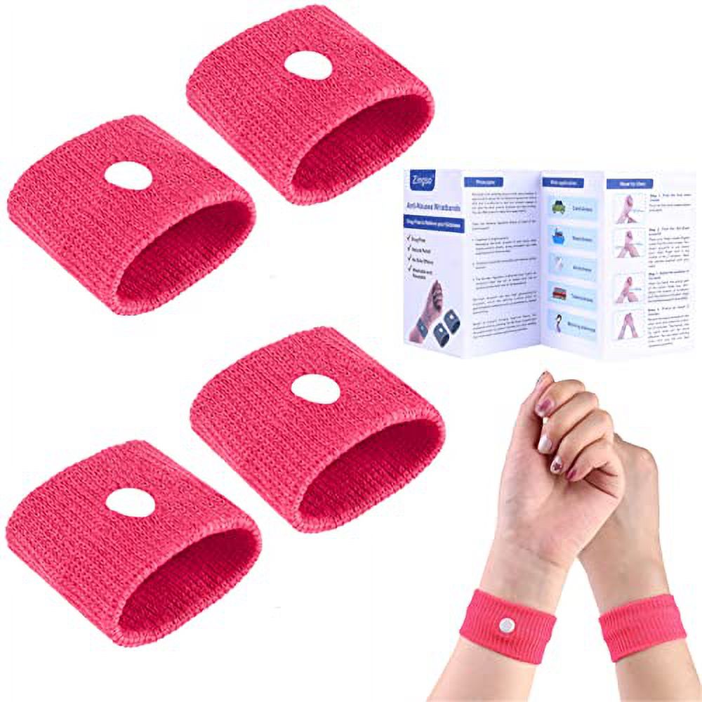 Zingso Anti Nausea Travel Sickness Wristbands, 2 Pairs Motion Sickness