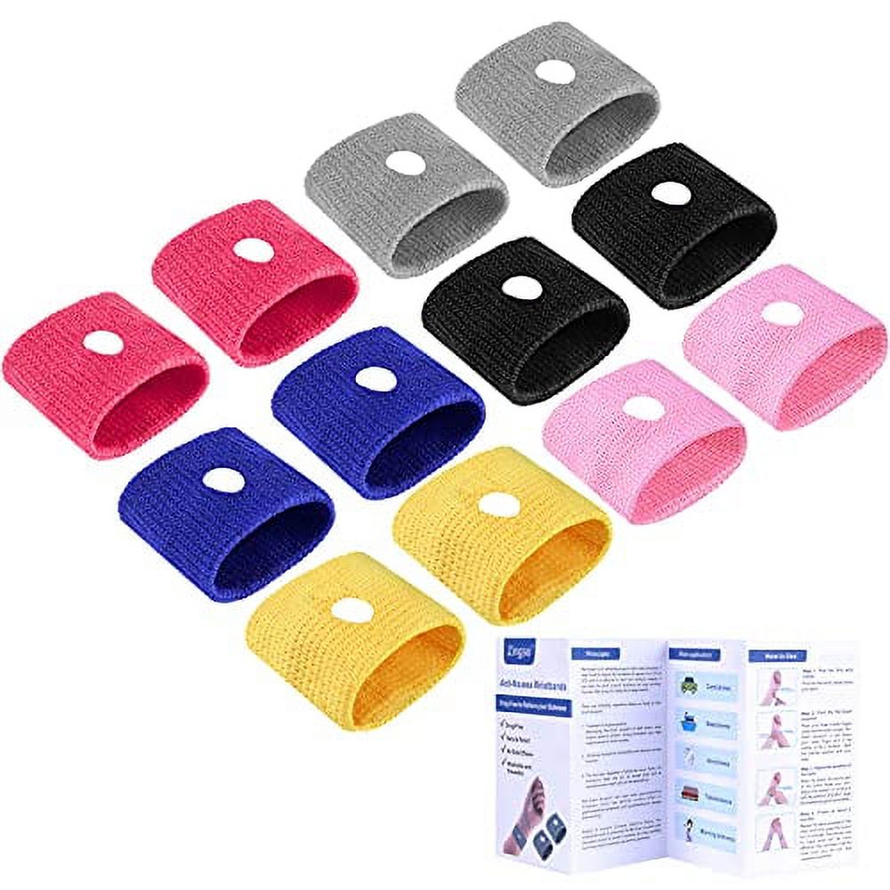 Zingso Anti Nausea Travel Sickness Wristbands, 6 Pairs Motion Sickness