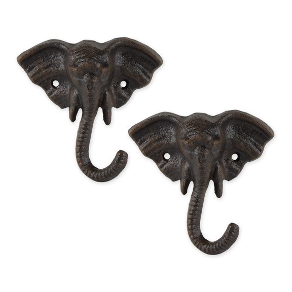 Zingz Home Cast Iron Rustic Wall Hook Set of 2