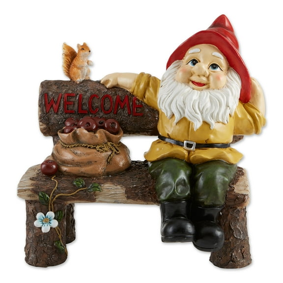Zingz Home Garden Gnome Greeting Sign 13.37x9x14"