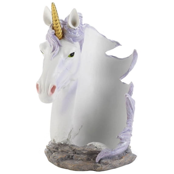 Zingz & Thingz 11" White and Gold Unicorn Mane Wrapped Wine Bottle Holder