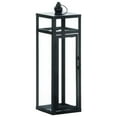 thumbnail image 1 of Zingz & Thingz 17" Black Solid Contemporary Geometric Candle Lantern, 1 of 4
