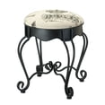 thumbnail image 1 of Zingz & Thingz 20.5" Black and Ivory White Royal Paris Stool, 1 of 3