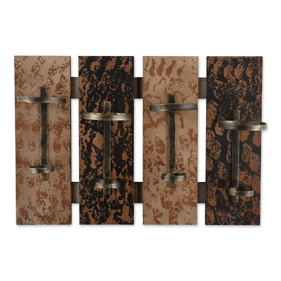 Zingz & Thingz 22.75" Black and Brown Contemporary Wine Rack