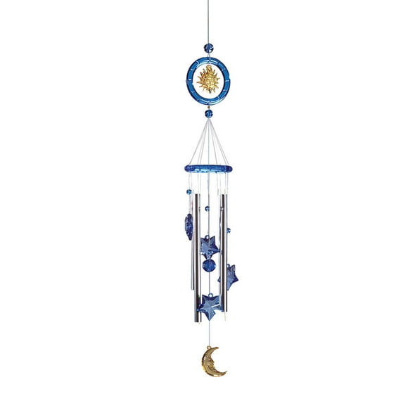 Zingz & Thingz 24" Blue and Sliver Metal Acrylic Celestial Wind Chimes