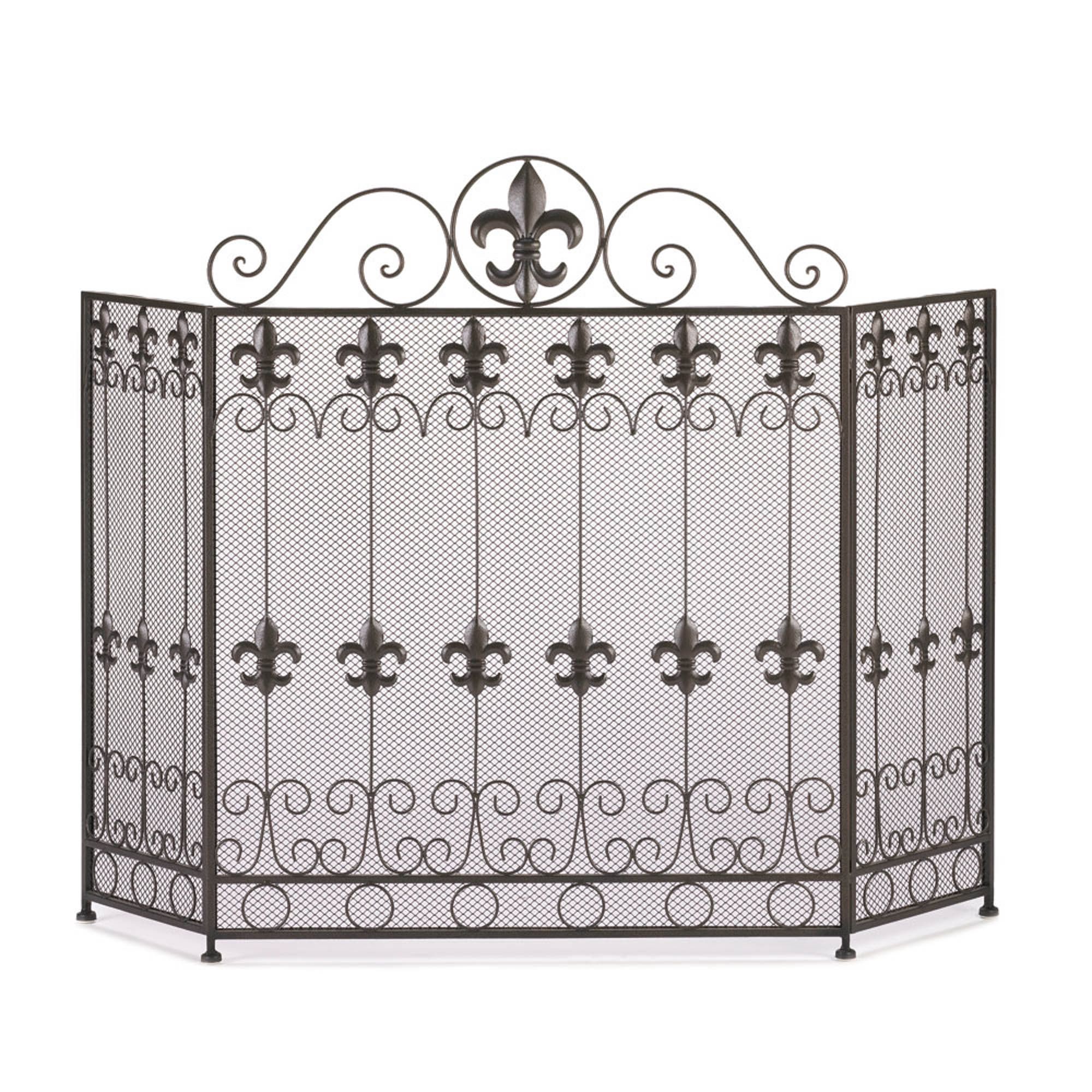 Zingz & Thingz 33.25" Black and Gray French Revival Fireplace Screen - image 1 of 2