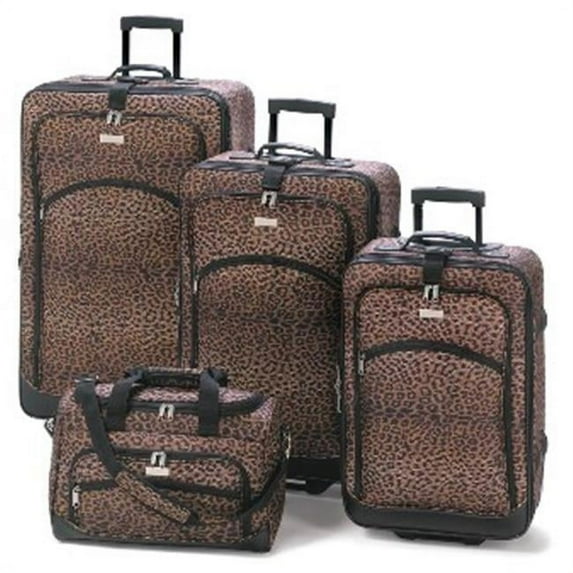 Zingz & Thingz 57070435 Leopard Print Luggage Set