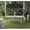 thumbnail image 1 of Zingz & Thingz 57071189 White Butterfly Bench In White Metal, 1 of 2