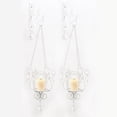 thumbnail image 1 of Zingz & Thingz Bedazzling Pendant Glass Candle Wall Sconce in White (Set of 2), 1 of 4