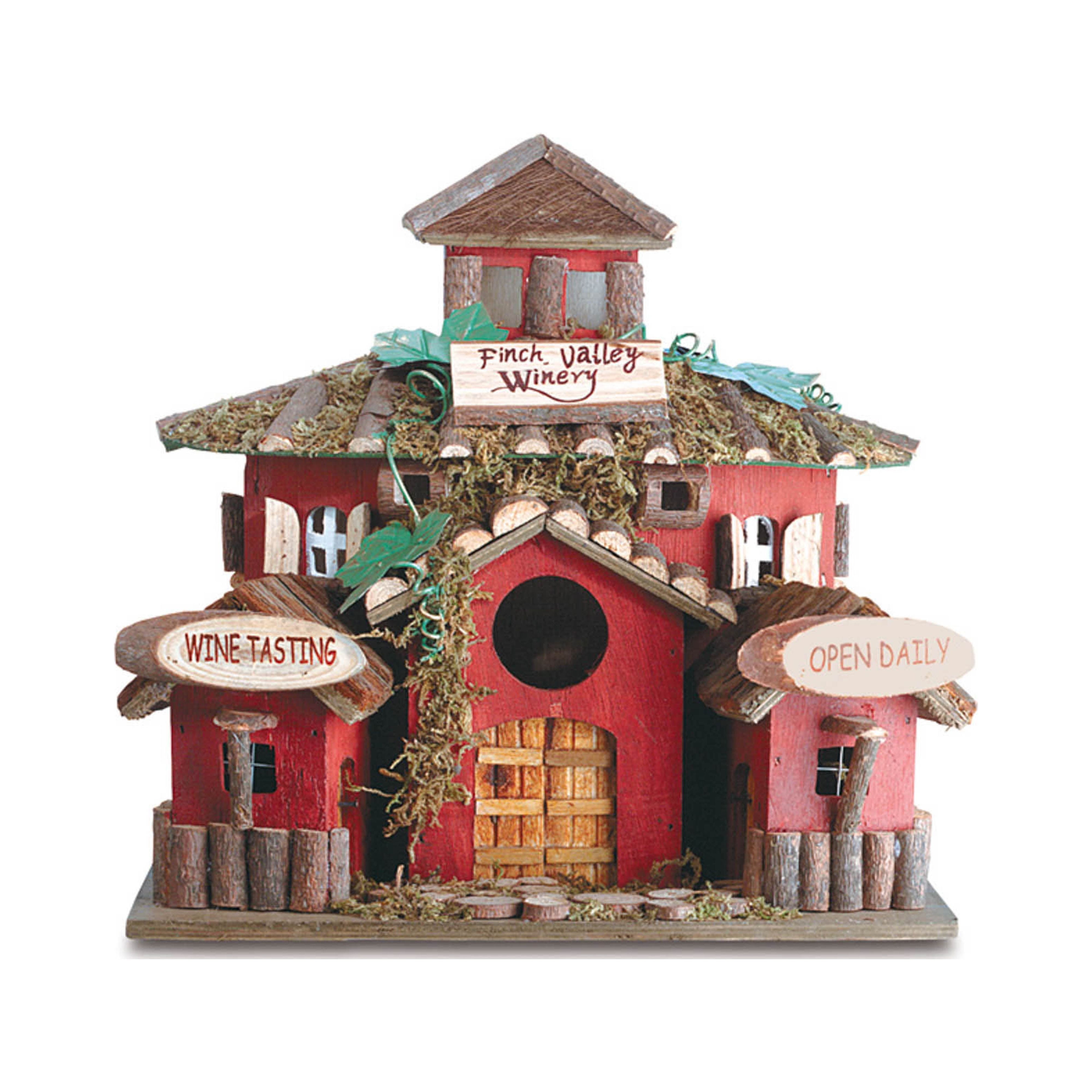 Zingz & Thingz Finch Valley Winery Birdhouse 10.62x7.87x10