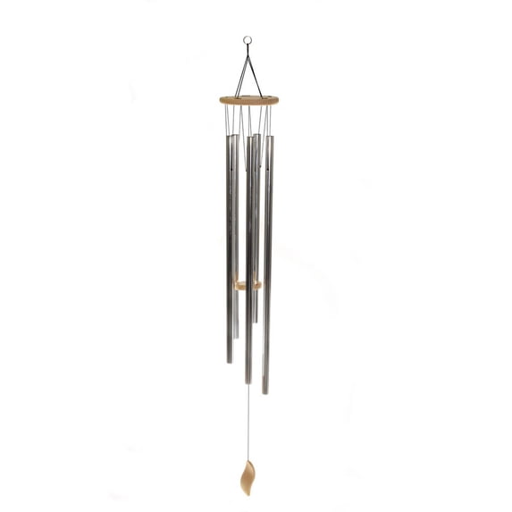 Zingz & Thingz Grand Vista Aluminum Outdoor Wind Chime - 57" - Silver and Brown