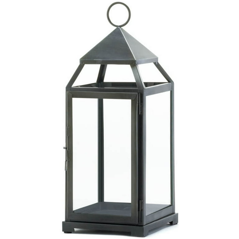 LARGE RUSTIC SILVER CONTEMPORARY LANTERN LARGE RUSTIC SILVER CONTEMPORARY LANTERN