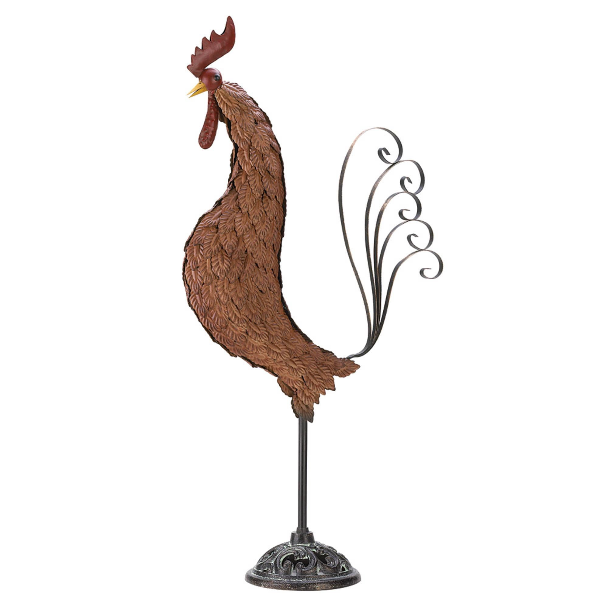 Zingz & Thingz Metal Sculpture Rooster 15x6x31"