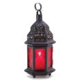 thumbnail image 1 of Zingz & Thingz Moroccan Style Candle Lantern - 10.25" - Black and Red, 1 of 4