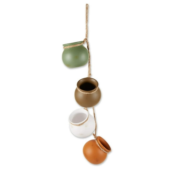 Accent Plus Neutral Garden Dangling Mini Pots