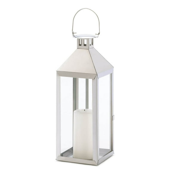 Zingz & Thingz Pillar Candle Lantern - 15" - White