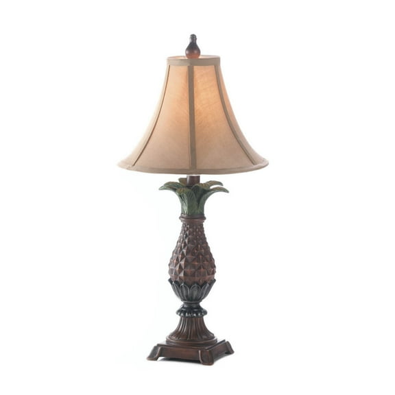 Zingz & Thingz Pineapple Table Lamp - 23.5" - Espresso Brown and Green