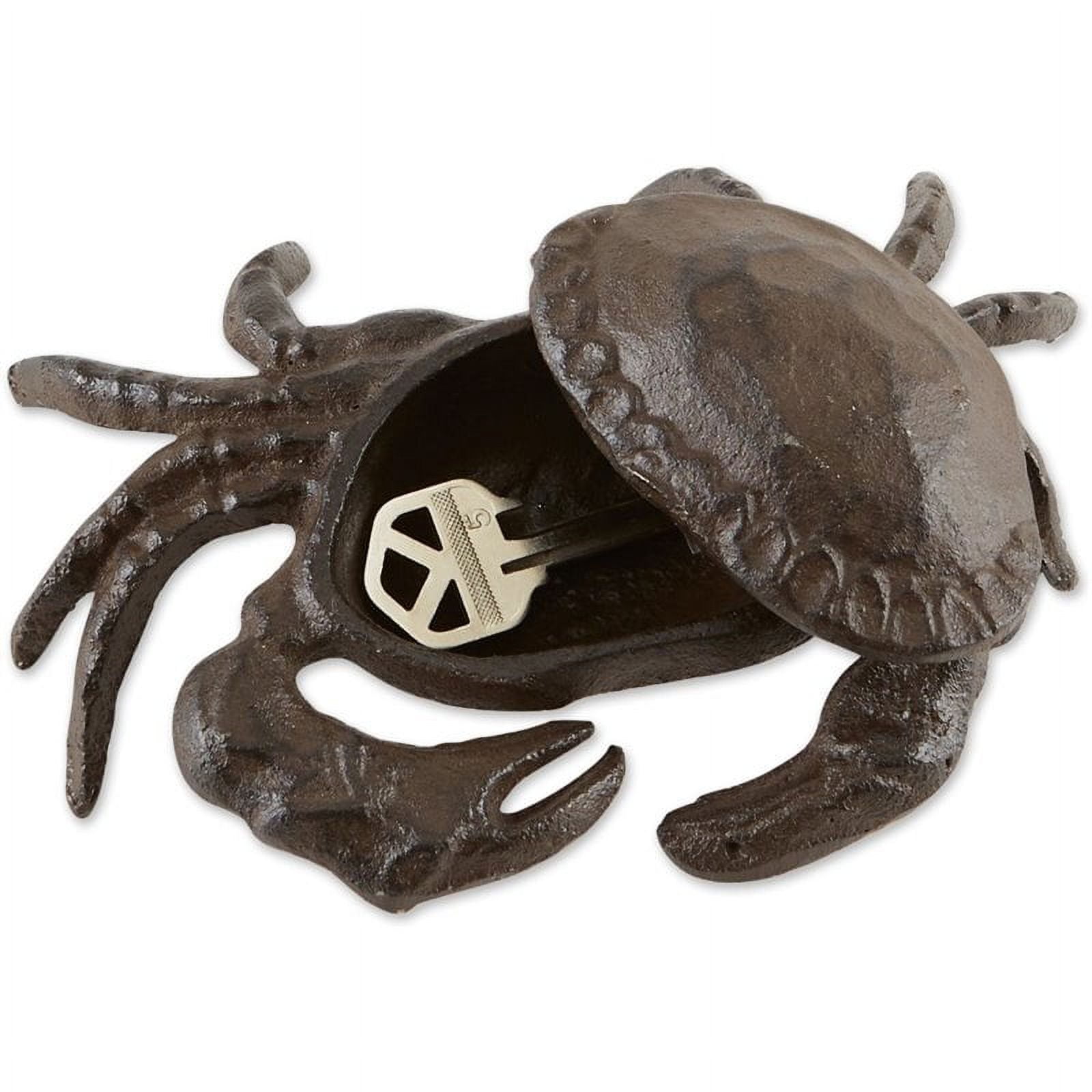 Zingz & Thingz Secure Cast Iron Crab Secret Key Holder 6.25x4.37x2.25"