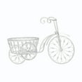 thumbnail image 1 of Zingz & Thingz White Metal Bicycle Planter in White, 1 of 4