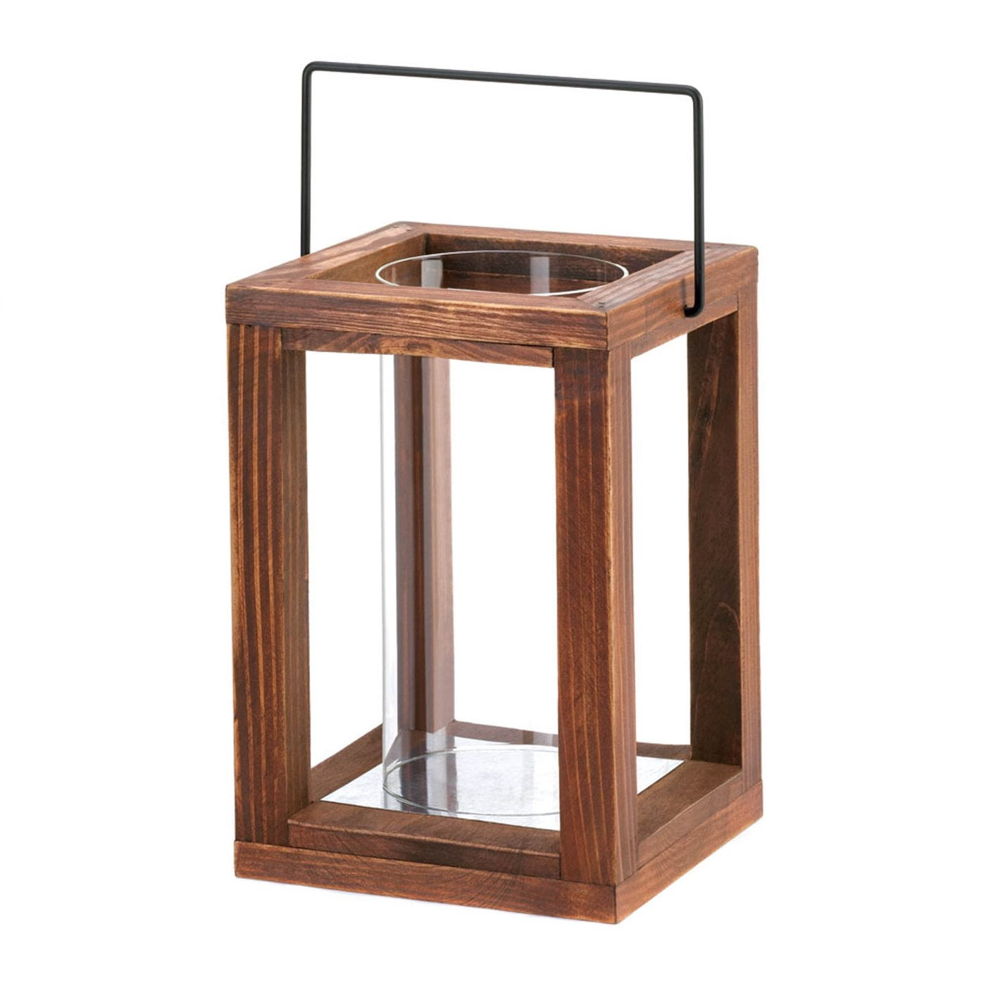 Zingz and Thingz Rustic Garden Wooden Lantern in Brown - Walmart.com